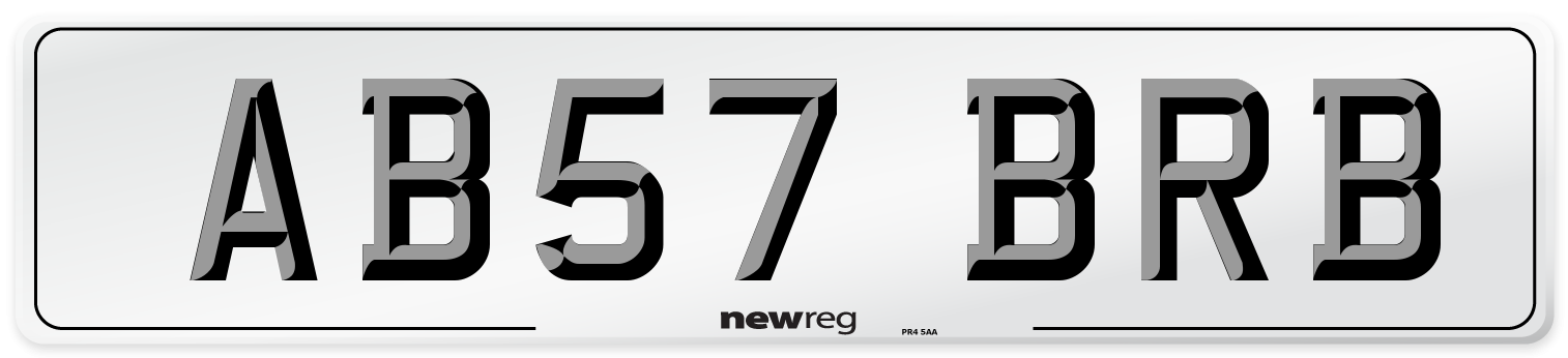 AB57 BRB Number Plate from New Reg